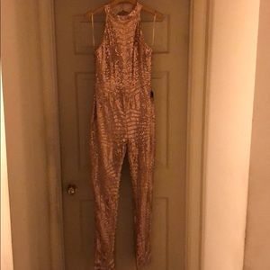 Rose Gold Sequin Jumpsuit